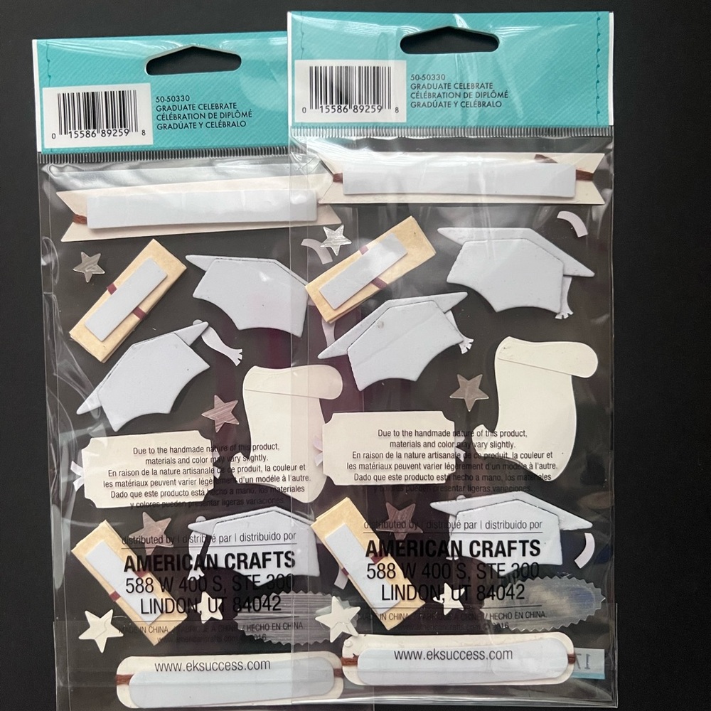 Set of 2: Jolees Boutique Graduation Stickers - New - Picture 2 of 2